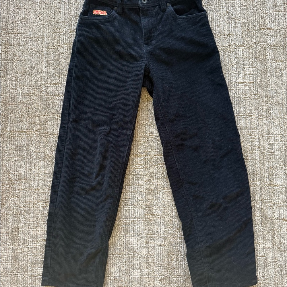 Empyre Loose Fit Black Corduroy Pants